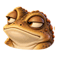 Toad glancing warily to one side.